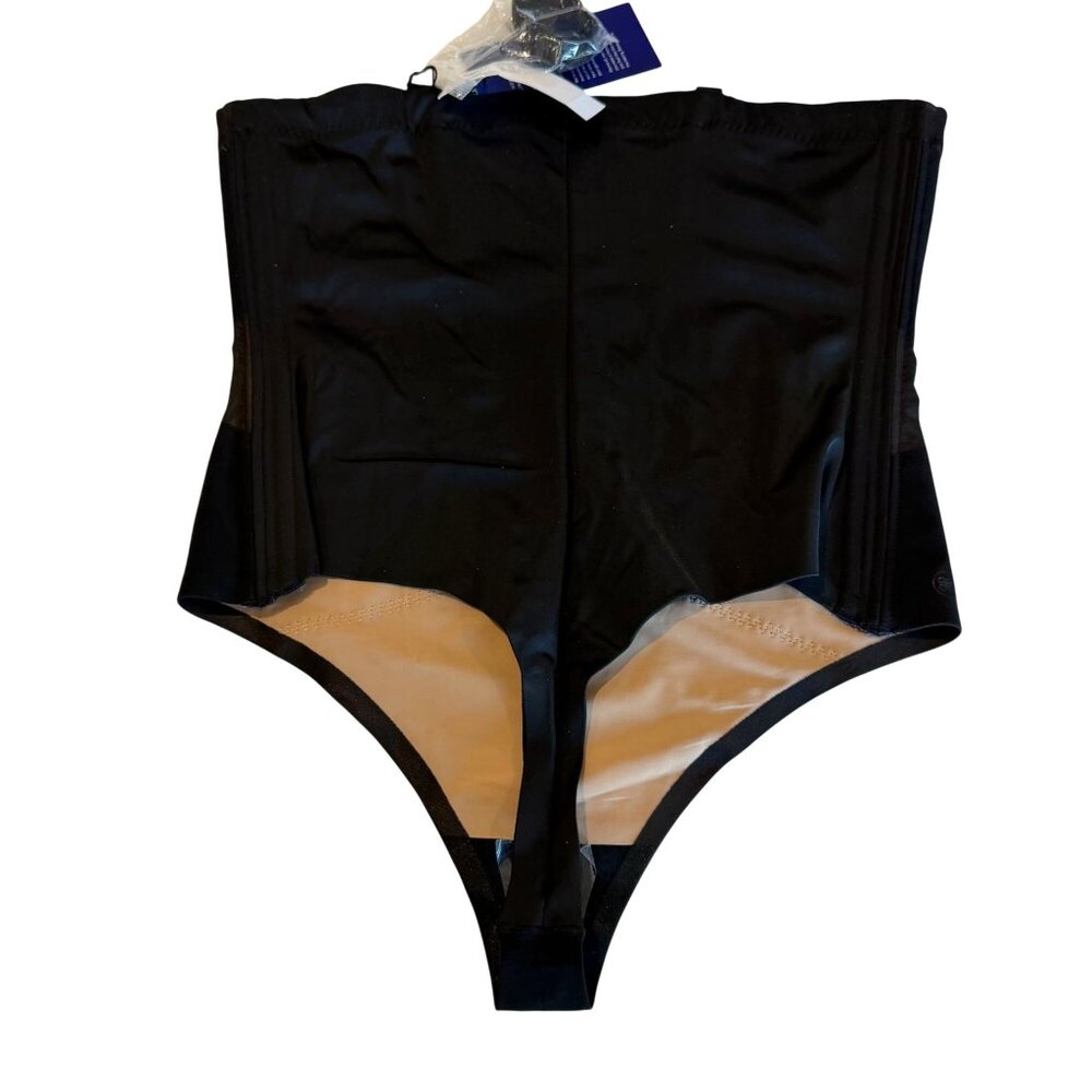 Honeylove SuperPower Thong Runway 1X Black NEW HLSPT01 Mesh High Waist Shapewear - Picture 10 of 10